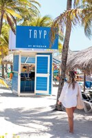 Beach nearby, white sand, free beach shuttle, free beach cabanas