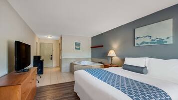 Suite, 1 King Bed, Non Smoking, Refrigerator & Microwave | Desk, iron/ironing board, cribs/infant beds, rollaway beds