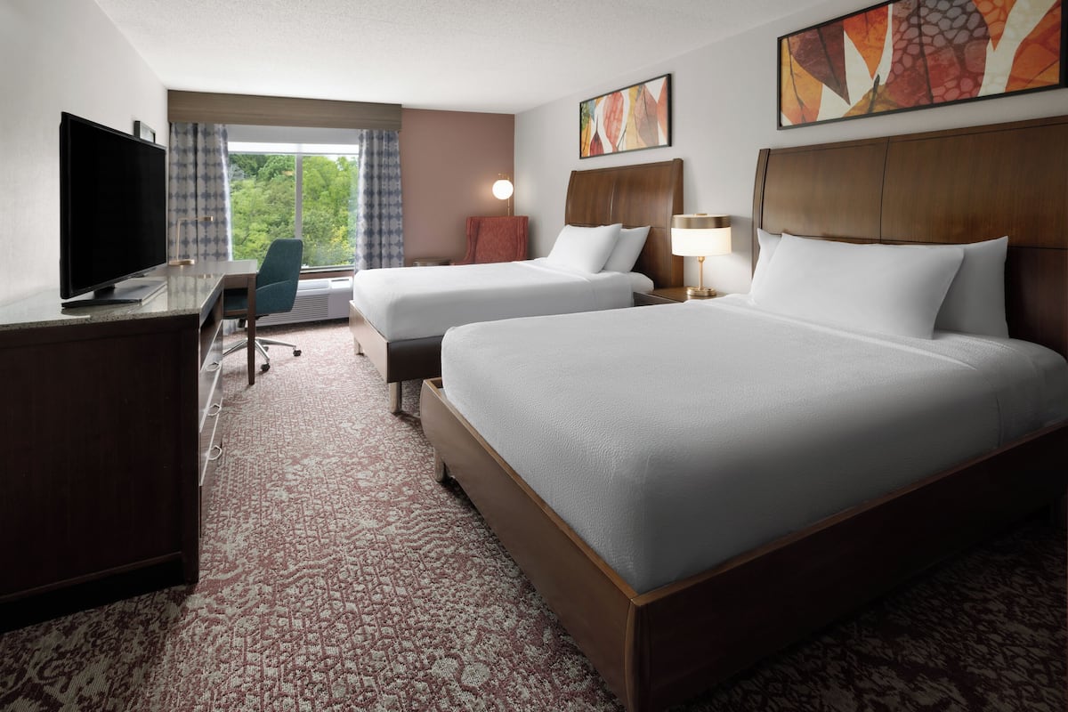 Junior Suite, 2 Queen Beds | Hypo-allergenic bedding, blackout drapes, iron/ironing board