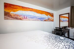 Room, 2 Queen Beds, Non Smoking, Refrigerator & Microwave | Premium bedding, down comforters, desk, blackout drapes