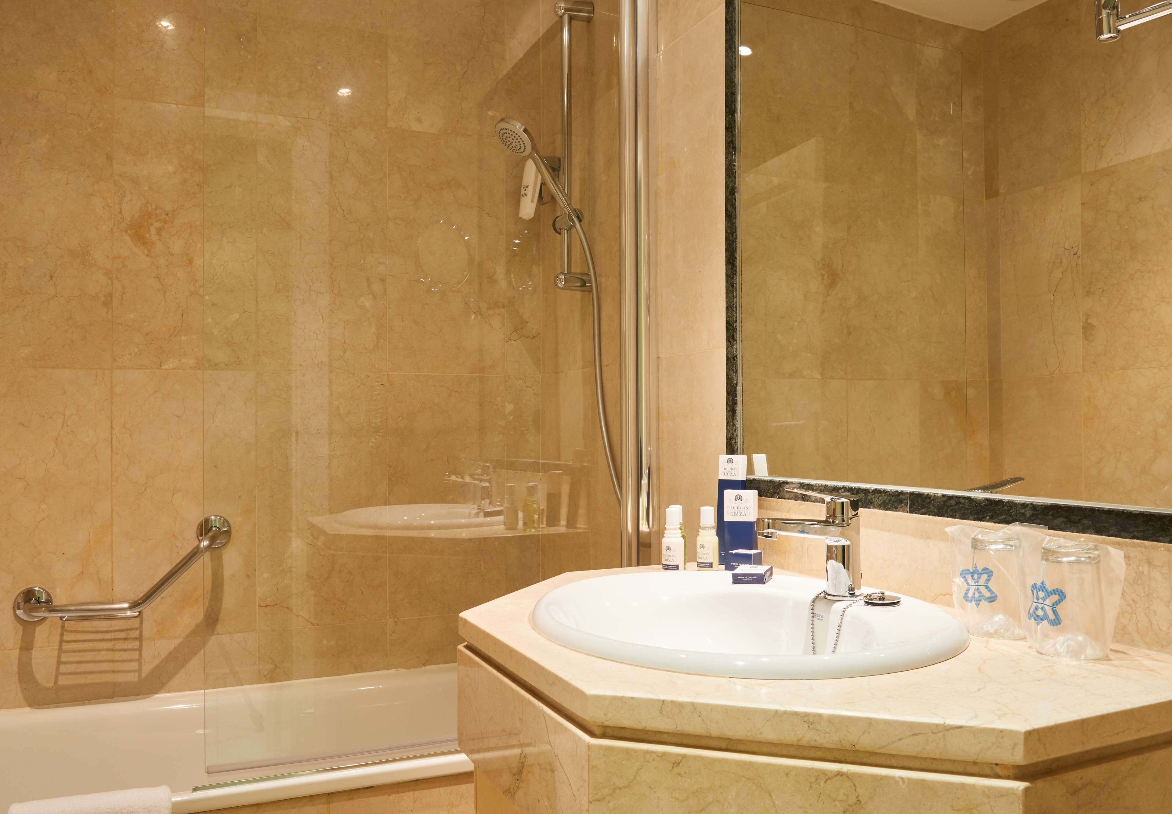 free toiletries, hair dryer, bidet, towels