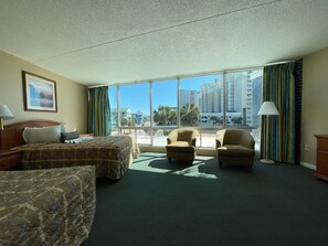 Room, 2 Bedrooms, Non Smoking, Ocean View | Desk, iron/ironing board, free WiFi, bed sheets - The Oceanfront Viking Motel (Myrtle Beach)
