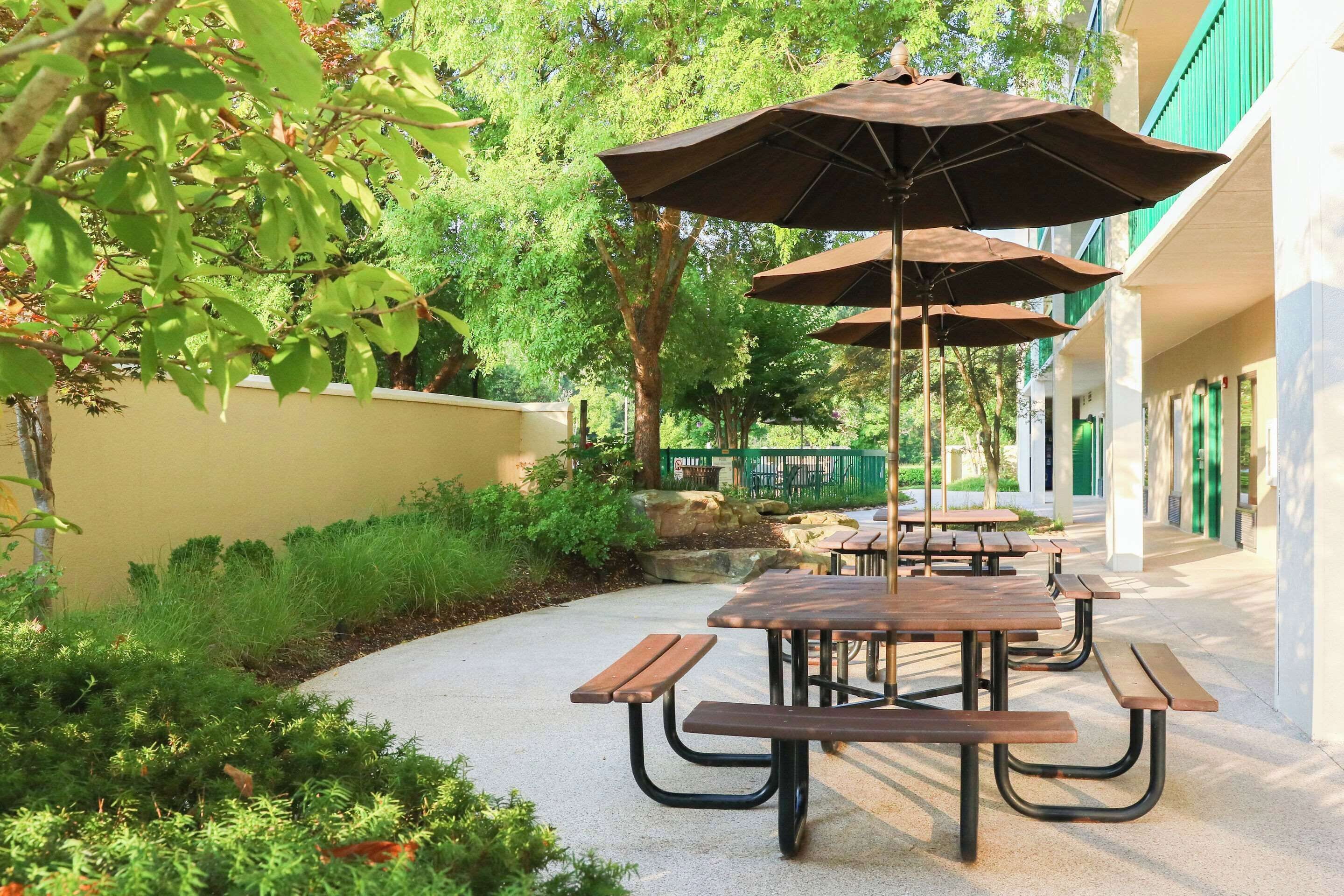 indoor pool, seasonal outdoor pool, pool umbrellas, pool loungers