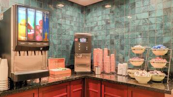 Free daily buffet breakfast