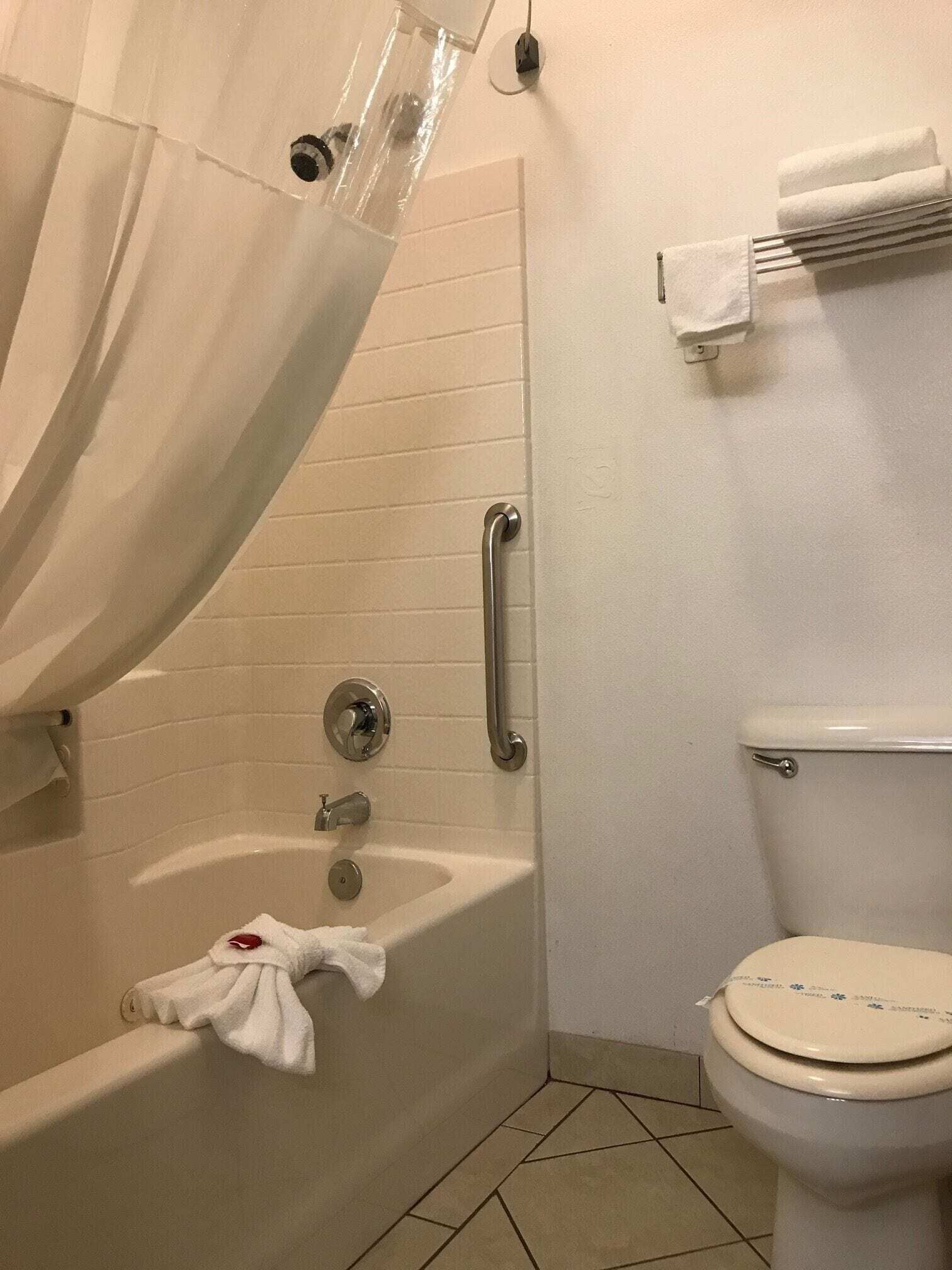 Bathroom | Combined shower/tub, hair dryer, towels