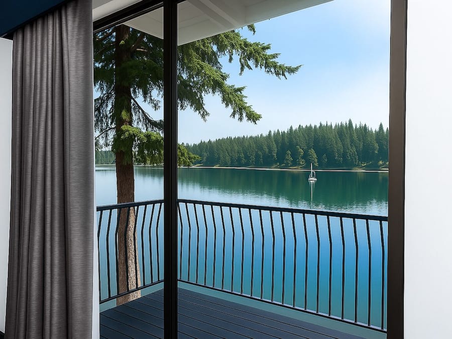 Standard Room, 2 Queen Beds | Balcony view