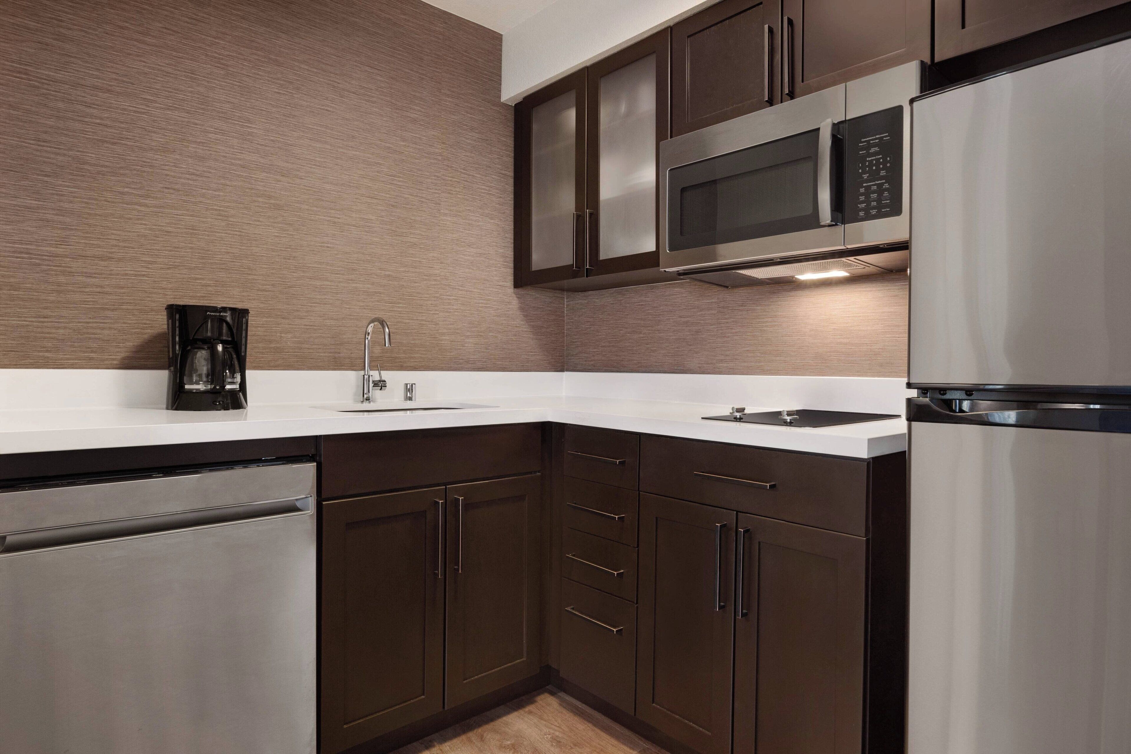 desk, laptop workspace, blackout curtains, iron/ironing board