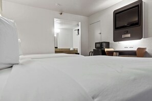 Desk, free WiFi, bed sheets