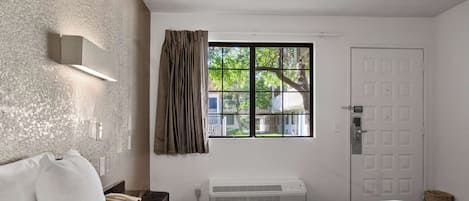 Desk, free WiFi, bed sheets