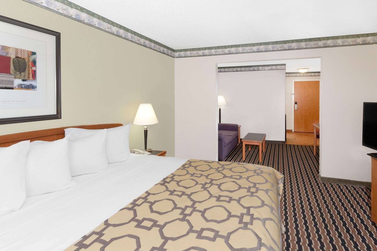 Studio Suite, 1 Tempat Tidur King, Bebas Asap Rokok | Brankas, meja kerja, ruang kerja ramah laptop, dan tirai kedap cahaya