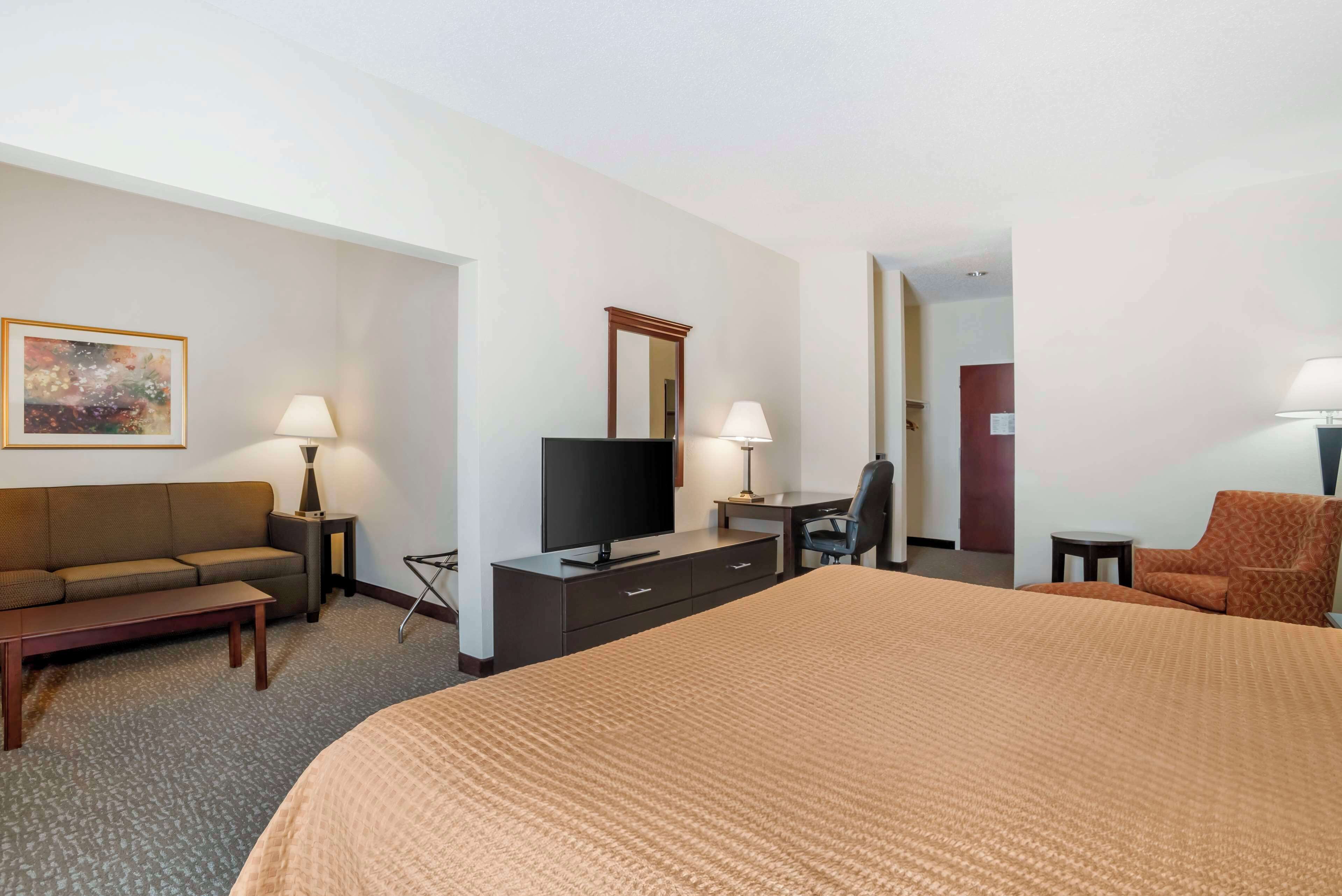 suite, 1 king bed, non smoking, refrigerator & microwave (with sofabed) | 1 bedroom, in-room safe, desk, blackout curtains