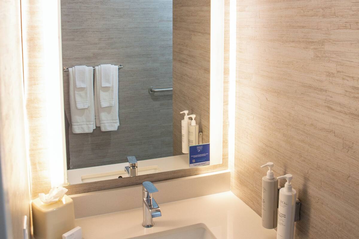 hypo-allergenic bedding, down duvets, in-room safe, blackout curtains