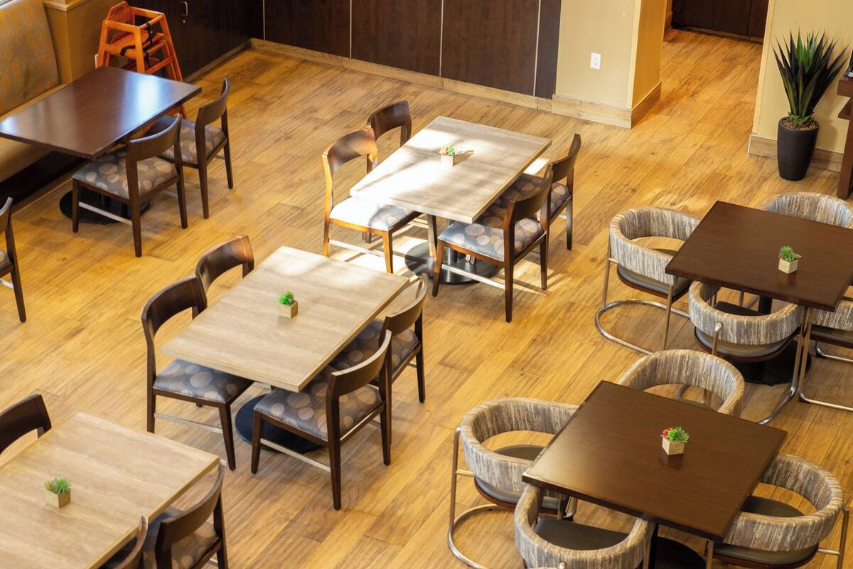 breakfast and dinner served, golf course views