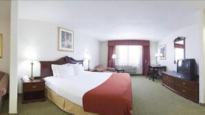 Desk, blackout curtains, iron/ironing board, free cots/infant beds