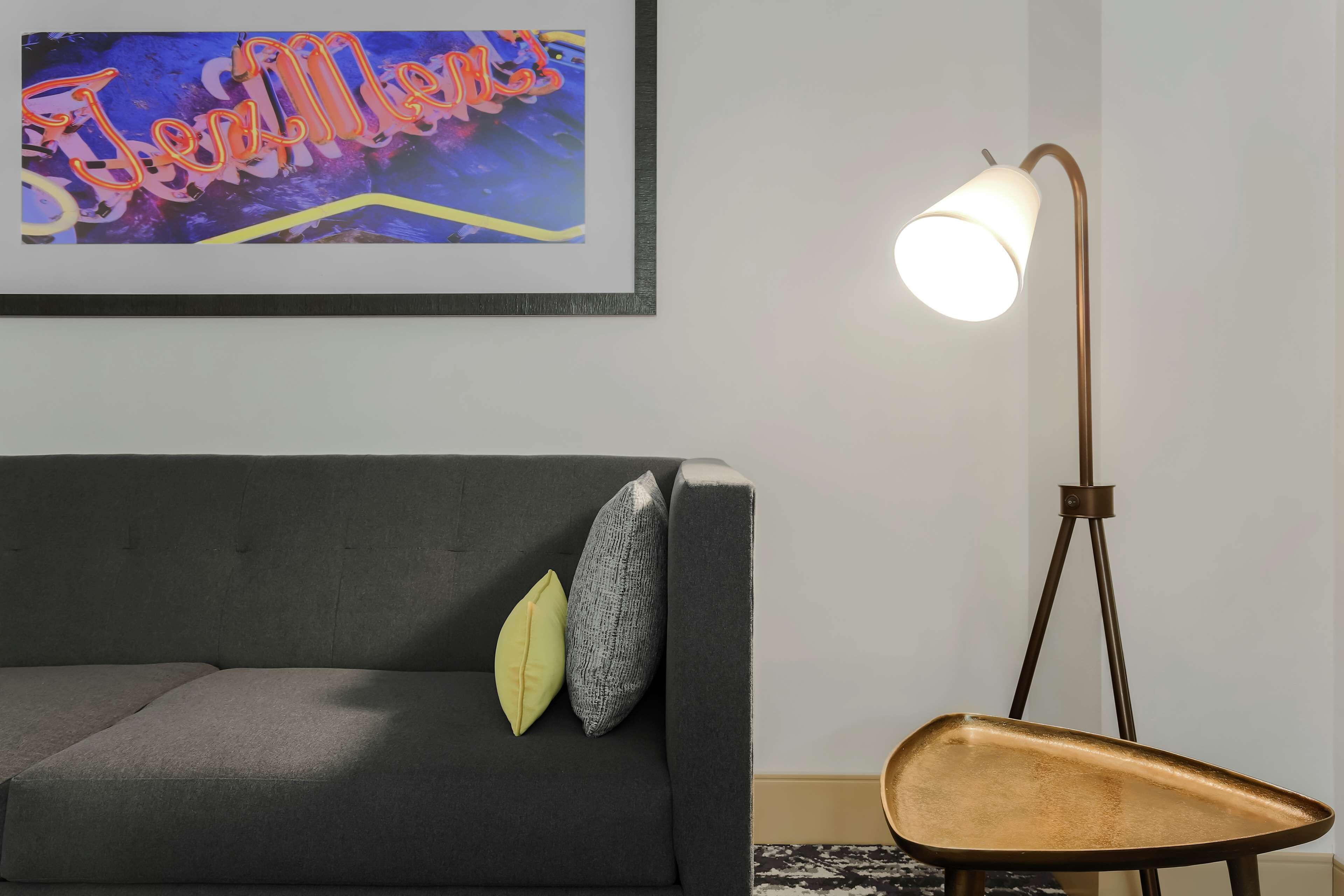 studio suite, 1 king bed, corner | living area | 55-inch flat-screen tv with digital channels, tv