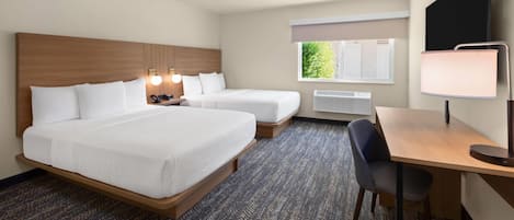 Room, 2 Queen Beds, Mobility Accessible, Non Smoking (Roll-in Shower) | Blackout drapes, free cribs/infant beds, free WiFi, bed sheets
