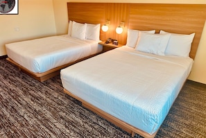 Blackout curtains, free WiFi, bed sheets
