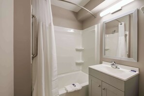 Room, 2 Queen Beds, Non Smoking | Bathroom | Hair dryer