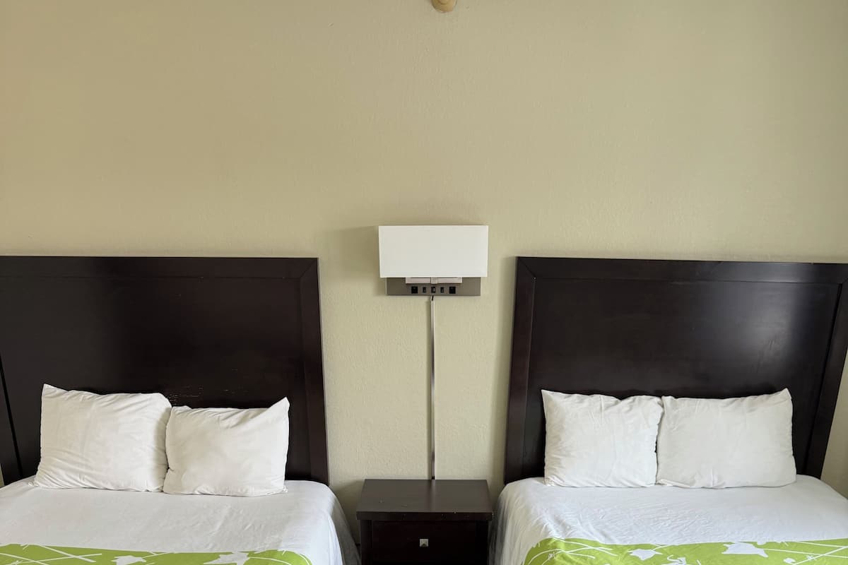 Room, 2 Double Beds, Kitchenette | Desk, laptop workspace, free WiFi, bed sheets