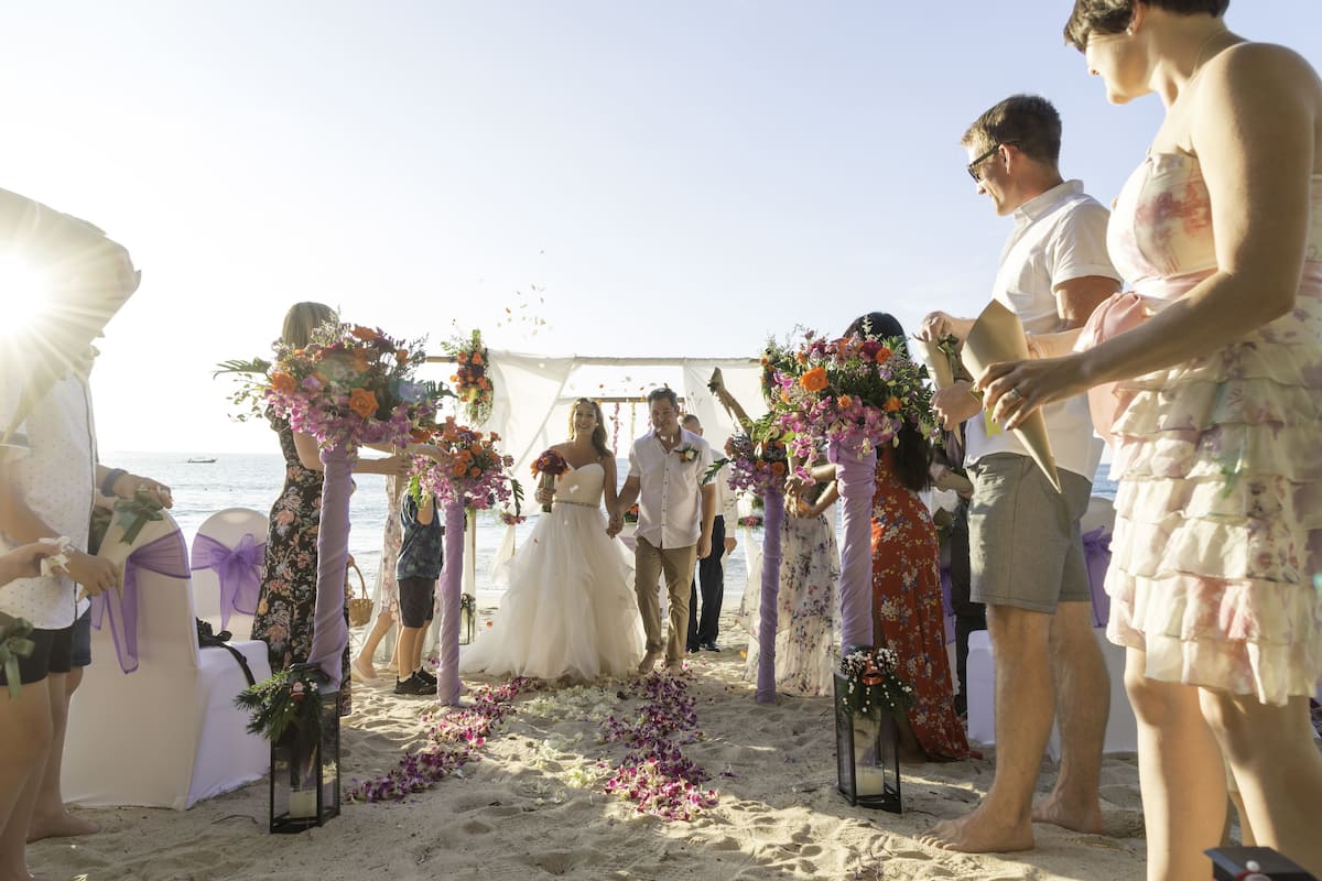 outdoor wedding area