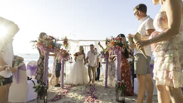 Outdoor wedding area