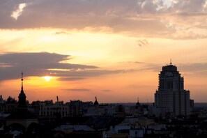 Vue sur la ville depuis l’hébergement