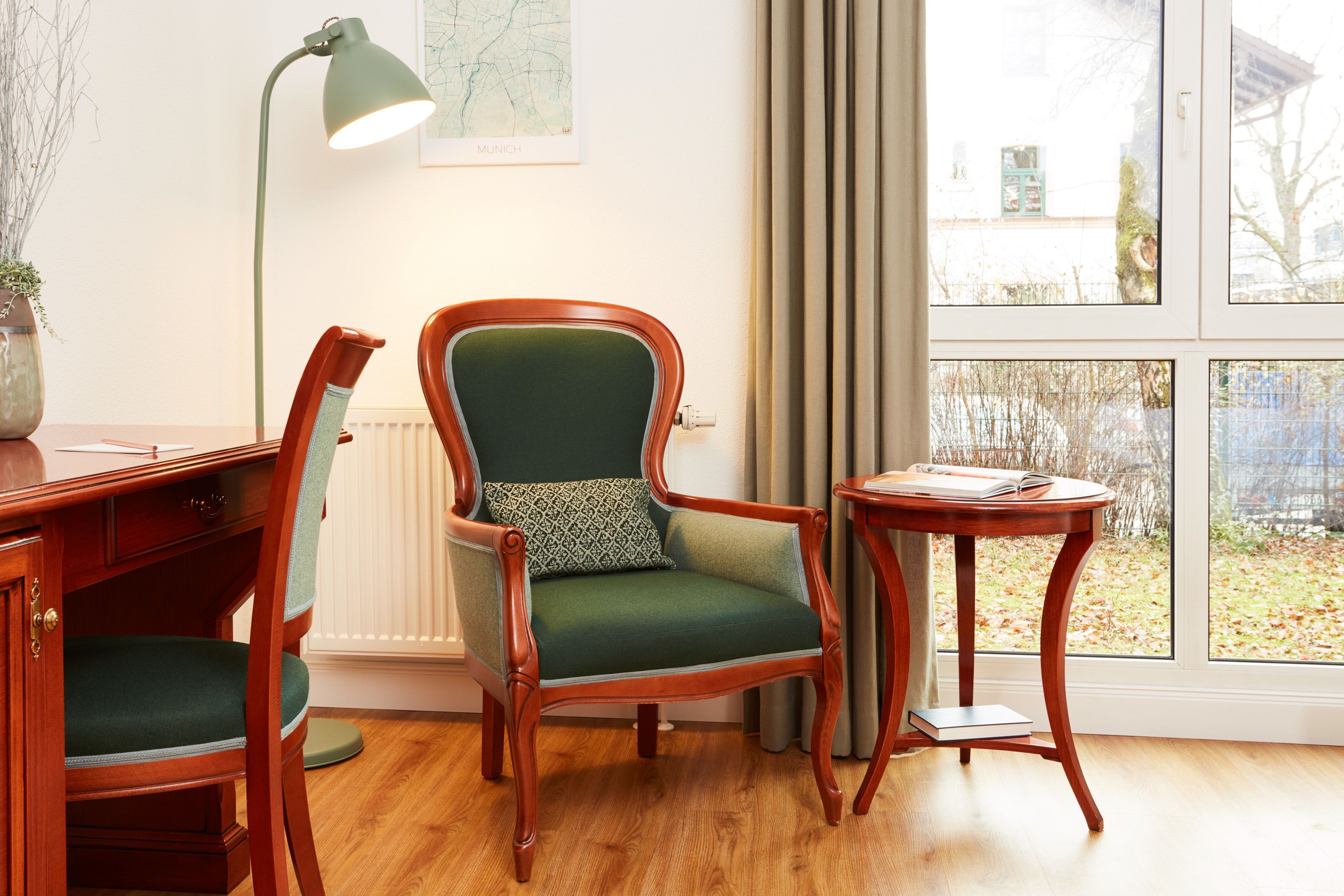 32-inch flat-screen tv with satellite channels, tv, netflix