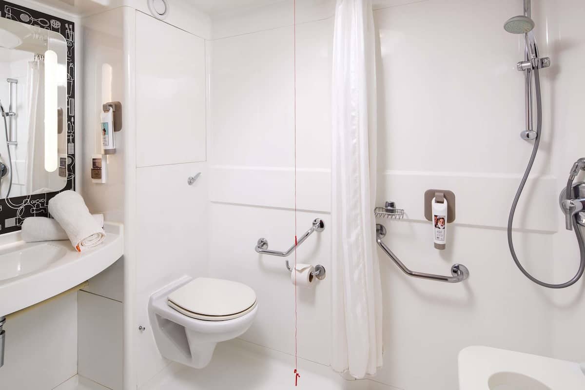 Habitación, 2 camas individuales, con acceso para personas discapacitadas | Ropa de cama hipoalergénica, escritorio y cortinas blackout