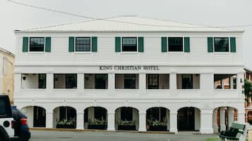 A two-story building with the sign "King Christian Hotel" at the top.
