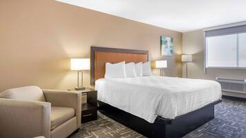 Desk, laptop workspace, iron/ironing board, WiFi