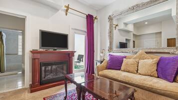 A Suite - Peacock Grand Spa 2 Person Jetted Tub, 1 King Bed,Spa Grotto Shower,Accessible, 1st Floor | Premium bedding, Tempur-Pedic beds, individually decorated