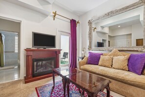 A Suite - Peacock Grand Spa 2 Person Jetted Tub, 1 King Bed,Spa Grotto Shower,Accessible, 1st Floor | Premium bedding, Tempur-Pedic beds, individually decorated