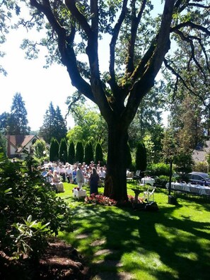 Outdoor wedding area