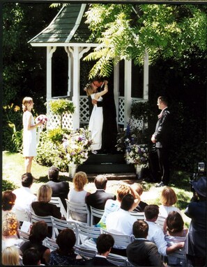 Outdoor wedding area