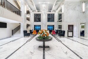 Sittområde i lobbyn