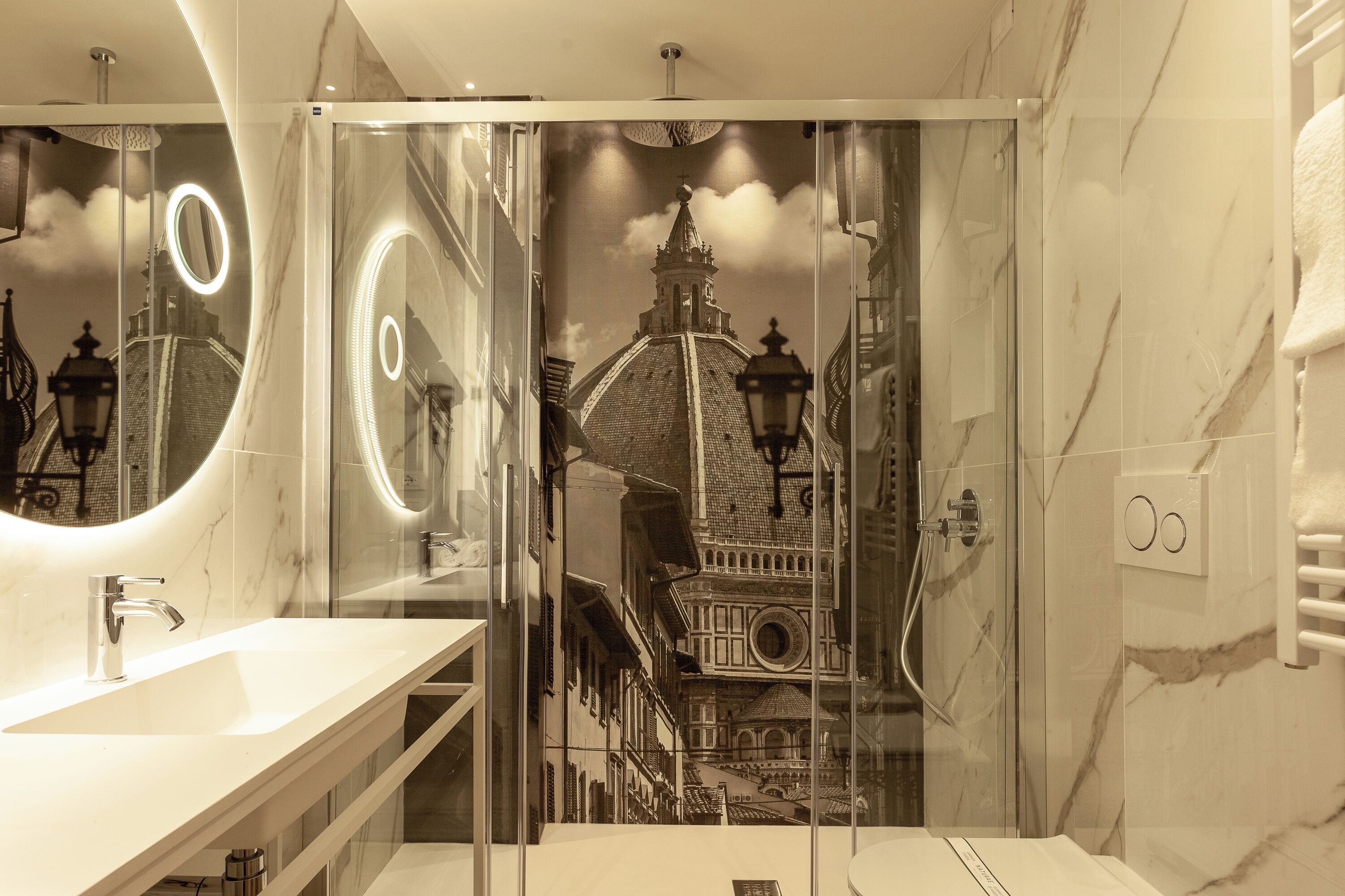 free toiletries, hair dryer, bidet, towels