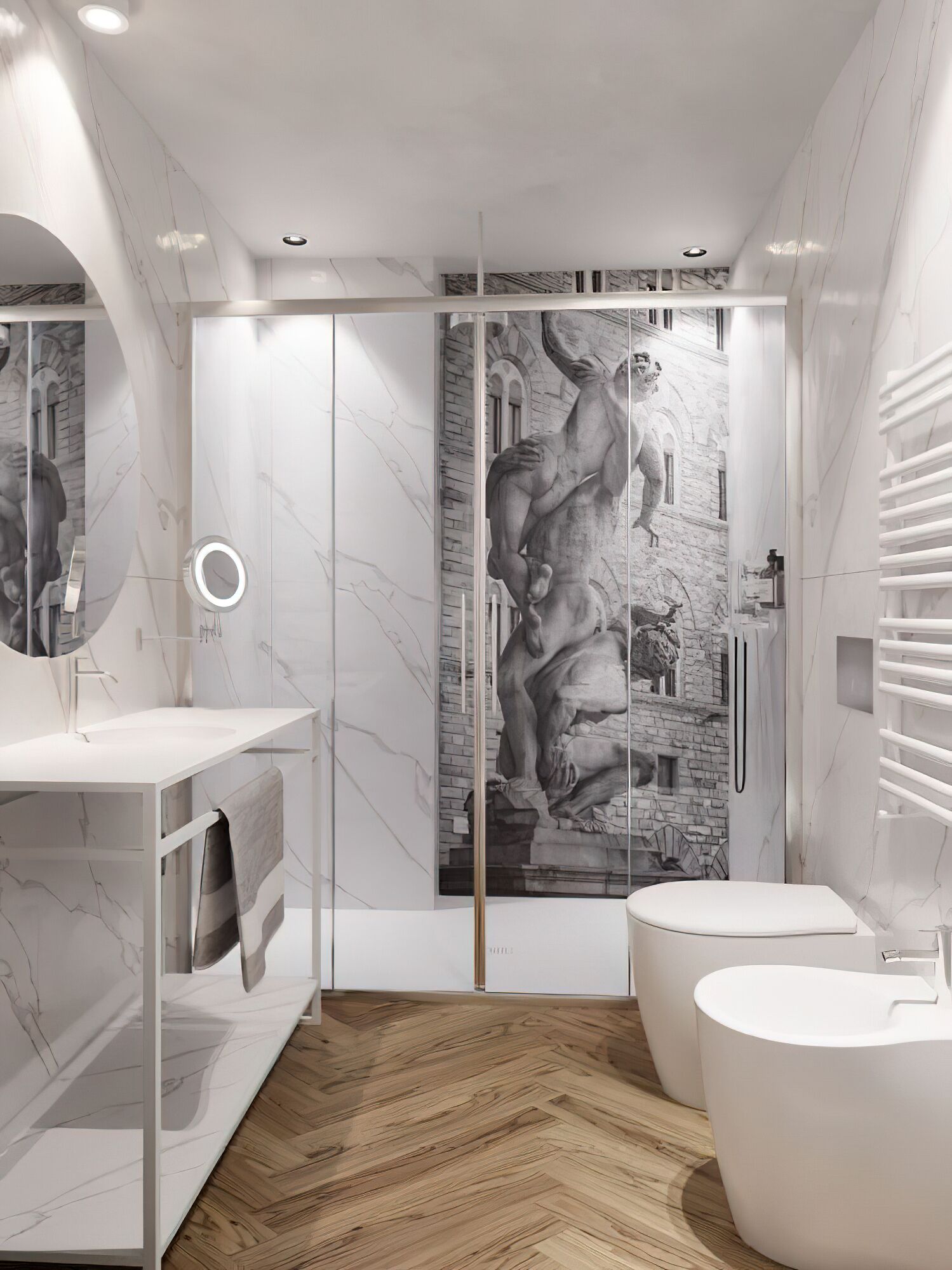 double photograph smart | bathroom | free toiletries, hair dryer, bidet, towels