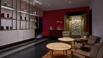 Hot tub, body treatments, aromatherapy, body scrubs, facials