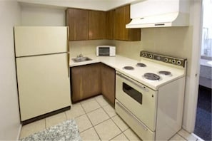 Fridge, microwave, coffee/tea maker