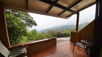 Habitación estándar, Terraza, vista parcial al océano | Terraza o patio