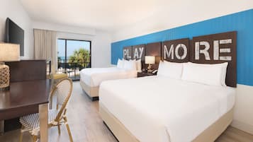 Room, 2 Queen Beds, Oceanfront (Resort) | Hypo-allergenic bedding, in-room safe, desk, laptop workspace