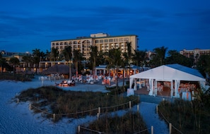 Outdoor banquet area