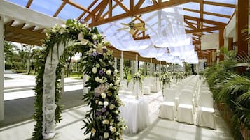 Outdoor wedding area