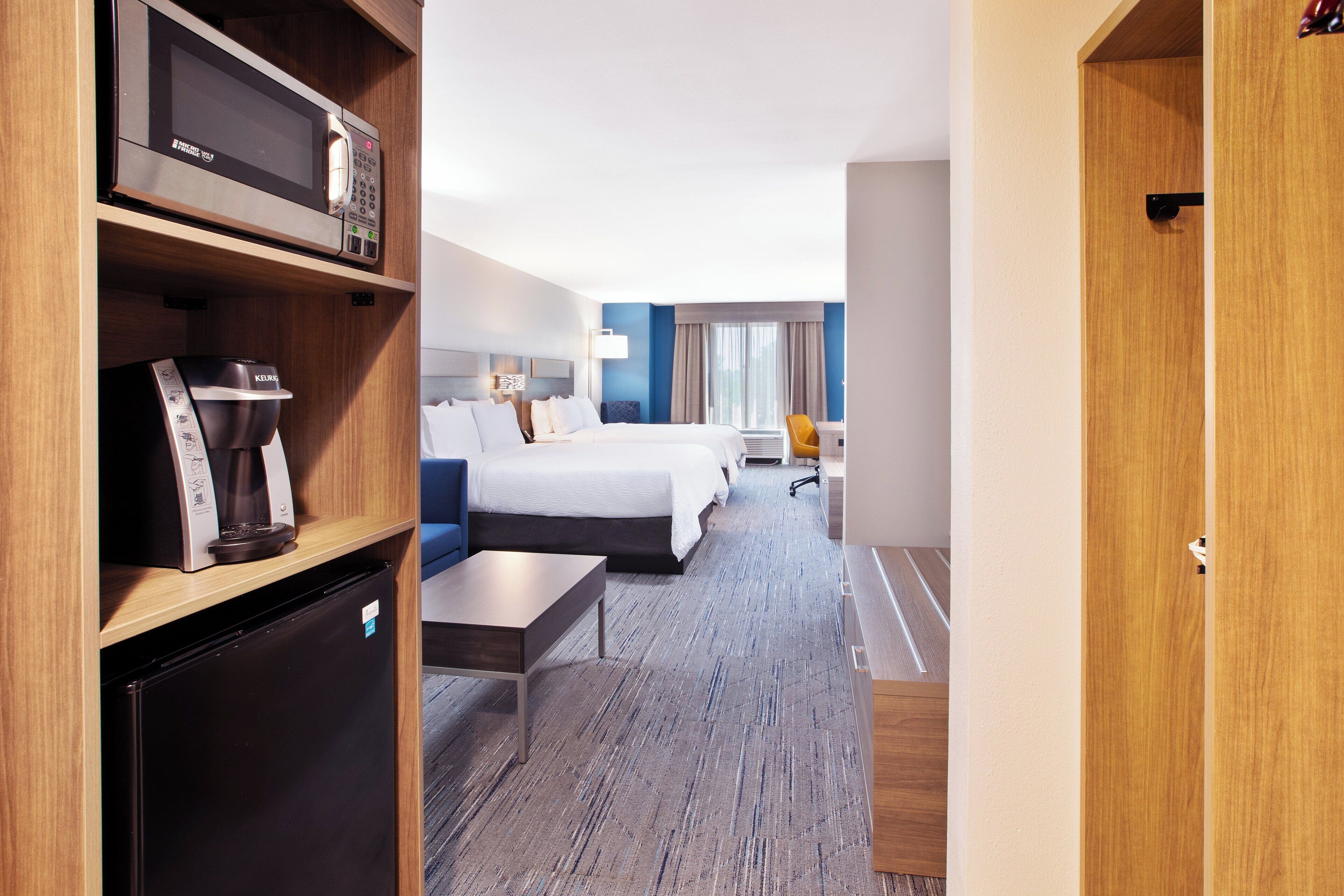 suite, 2 double beds | 1 bedroom, desk, blackout curtains, iron/ironing board