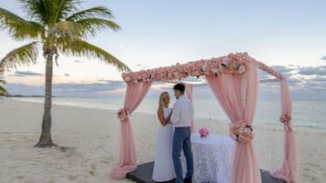 Outdoor wedding area