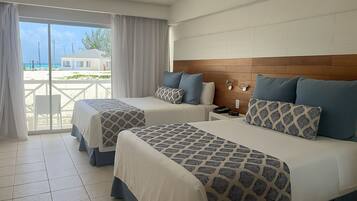 Superior Ocean View, 2 Queens, Non-Smoking | Premium bedding, minibar, in-room safe, individually decorated