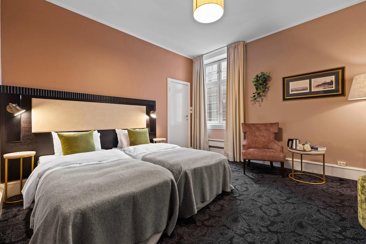 Standard Room, 2 Twin Beds | Desk, blackout drapes, soundproofing, iron/ironing board