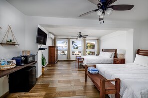 Room, 2 Queen Beds, Ocean View | Pillowtop beds, desk, laptop workspace, bed sheets - Casa Isleña Inn (Rincon)