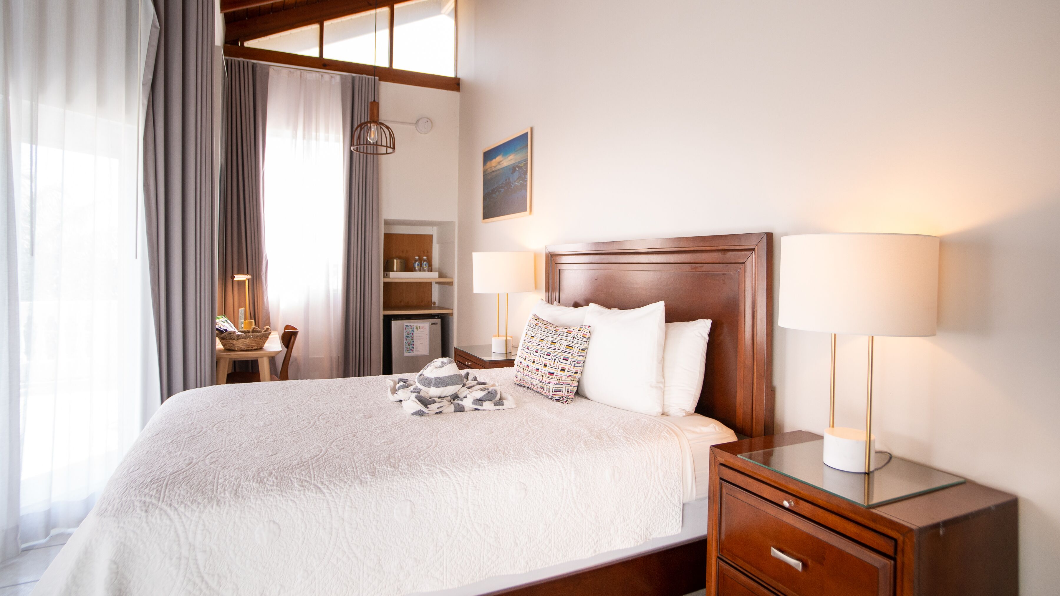 terrace queen | premium bedding, pillow-top beds, individually decorated