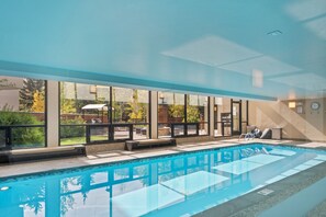 Indoor pool, outdoor pool, open 8:00 AM to 10:00 PM, pool umbrellas